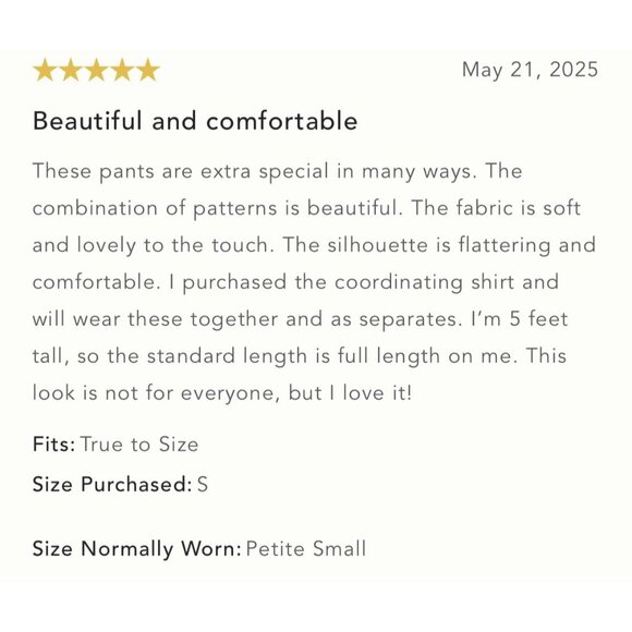 NWT Size S - The Somerset Pull-On Pants: Printed Silky Edition (NWT US$128) - Picture 8 of 16